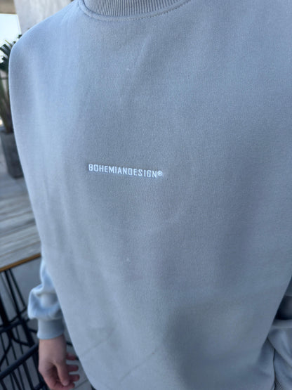 Buzo Over Bordado Gris