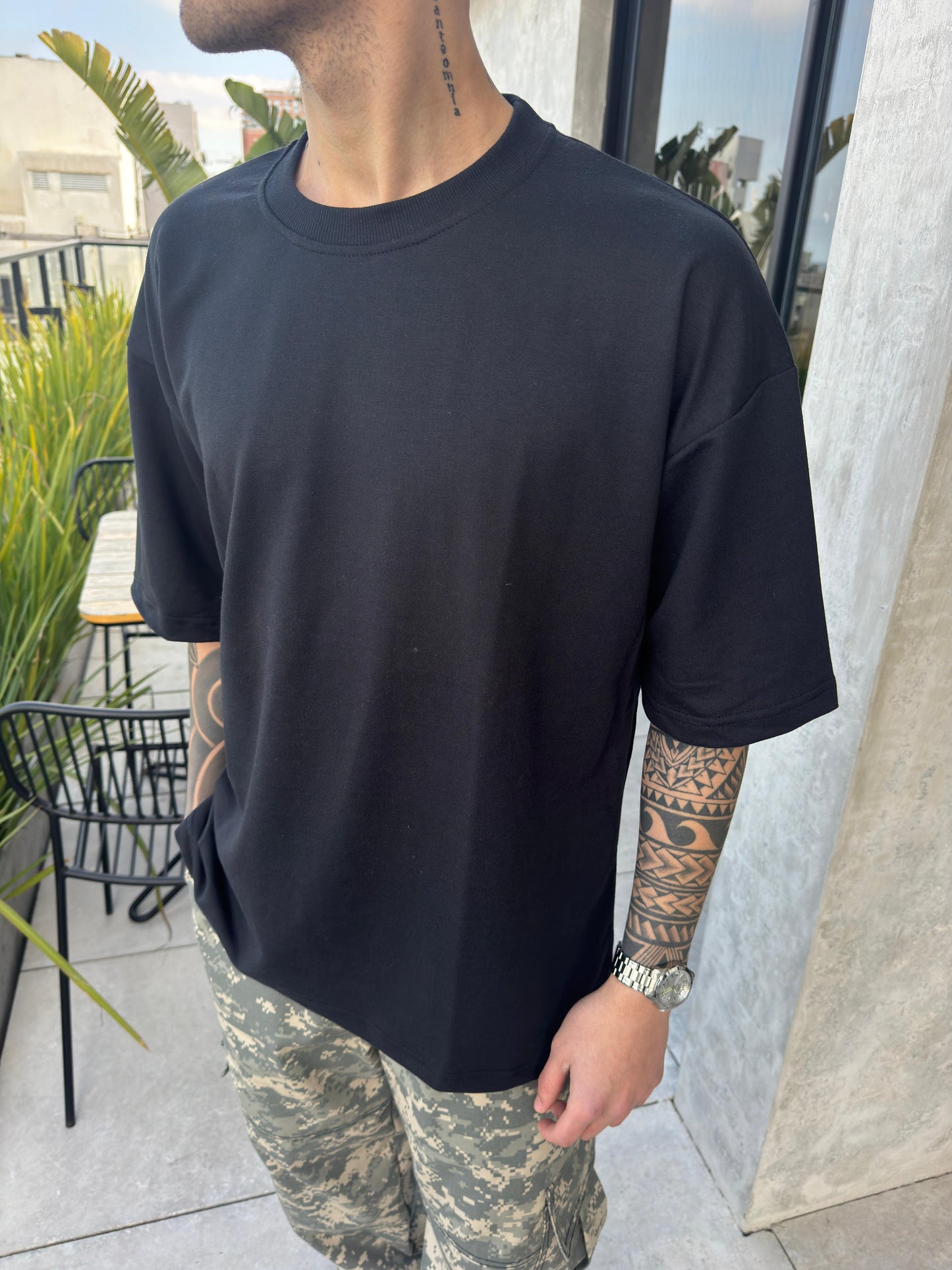 Remera Algodón Pesado Black