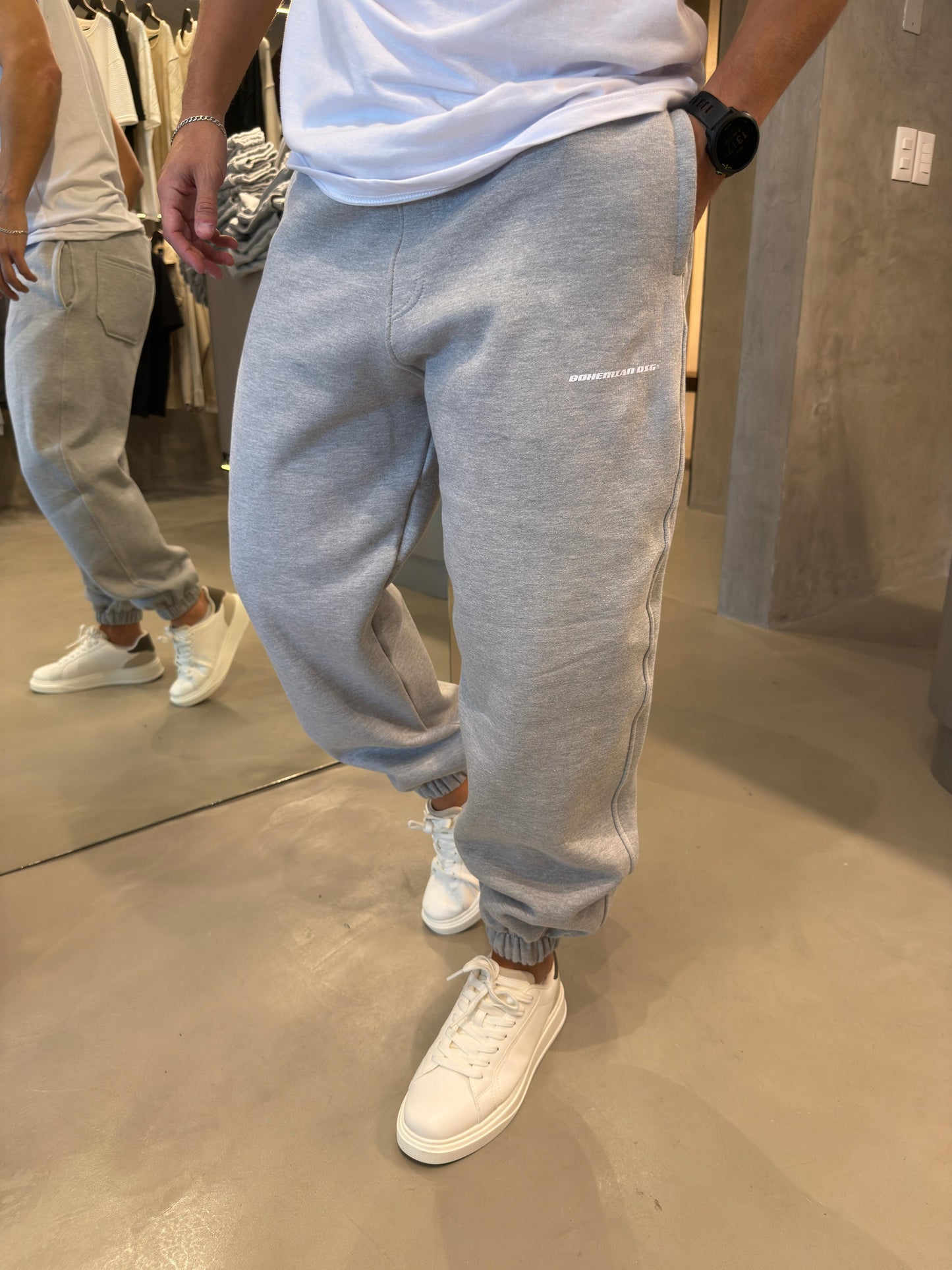 Jogging Puño Gris Melange