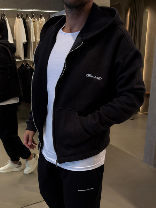 Campera Boxy Lavado Black