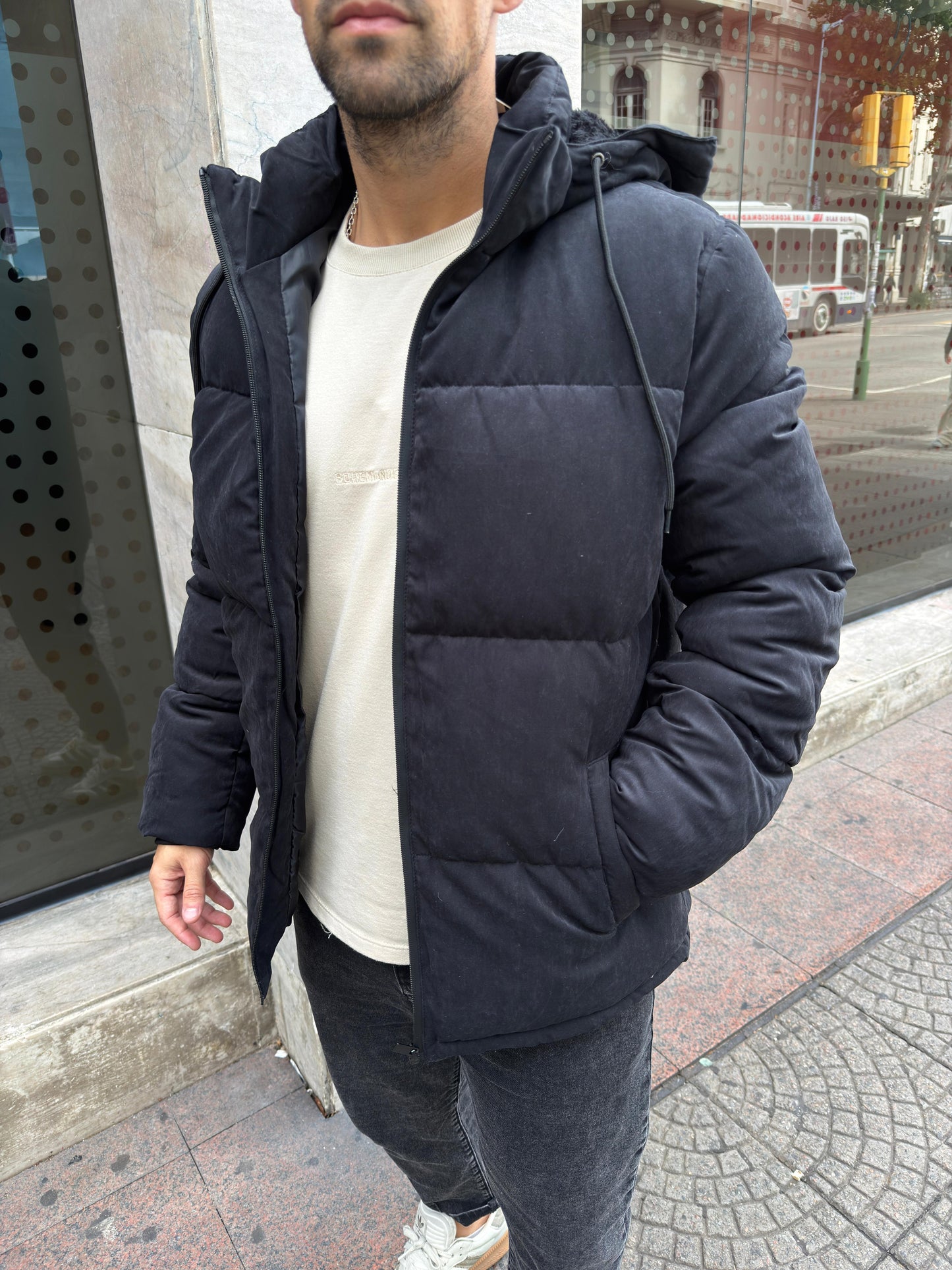 Campera Puffer Gamuza