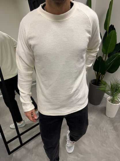 Buzo Hilo Blanco Slim fit