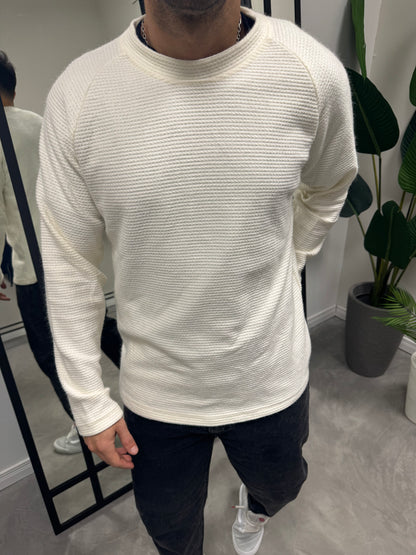 Buzo Hilo Blanco Slim fit