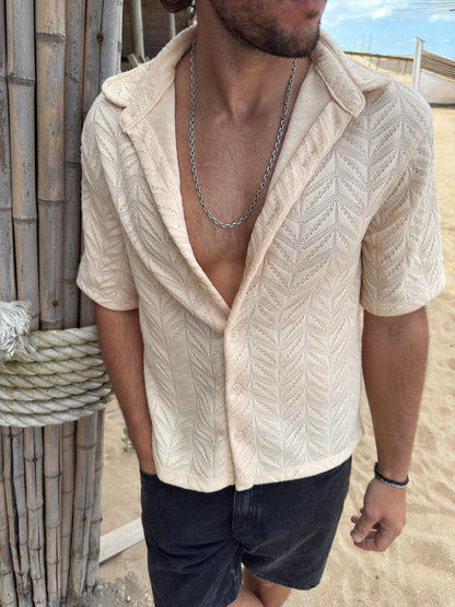 Camisa Tejida Beige