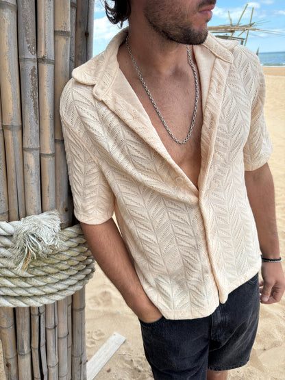 Camisa Tejida Beige