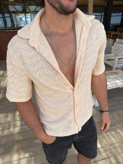 Camisa Tejida Beige