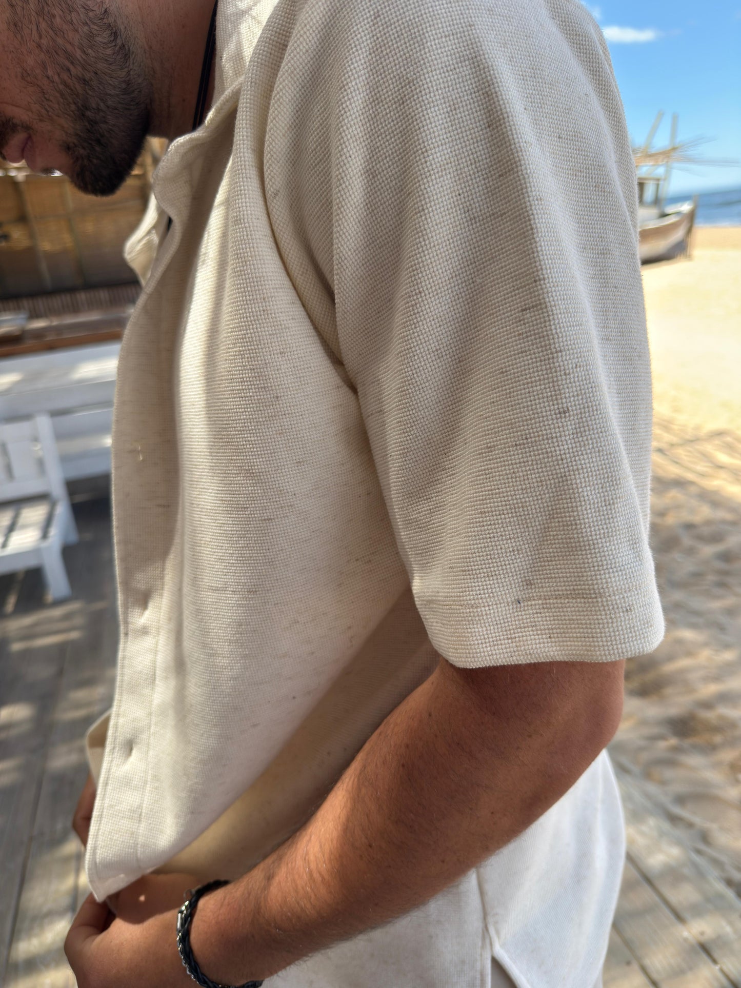 Camisa Waffle Offwhite