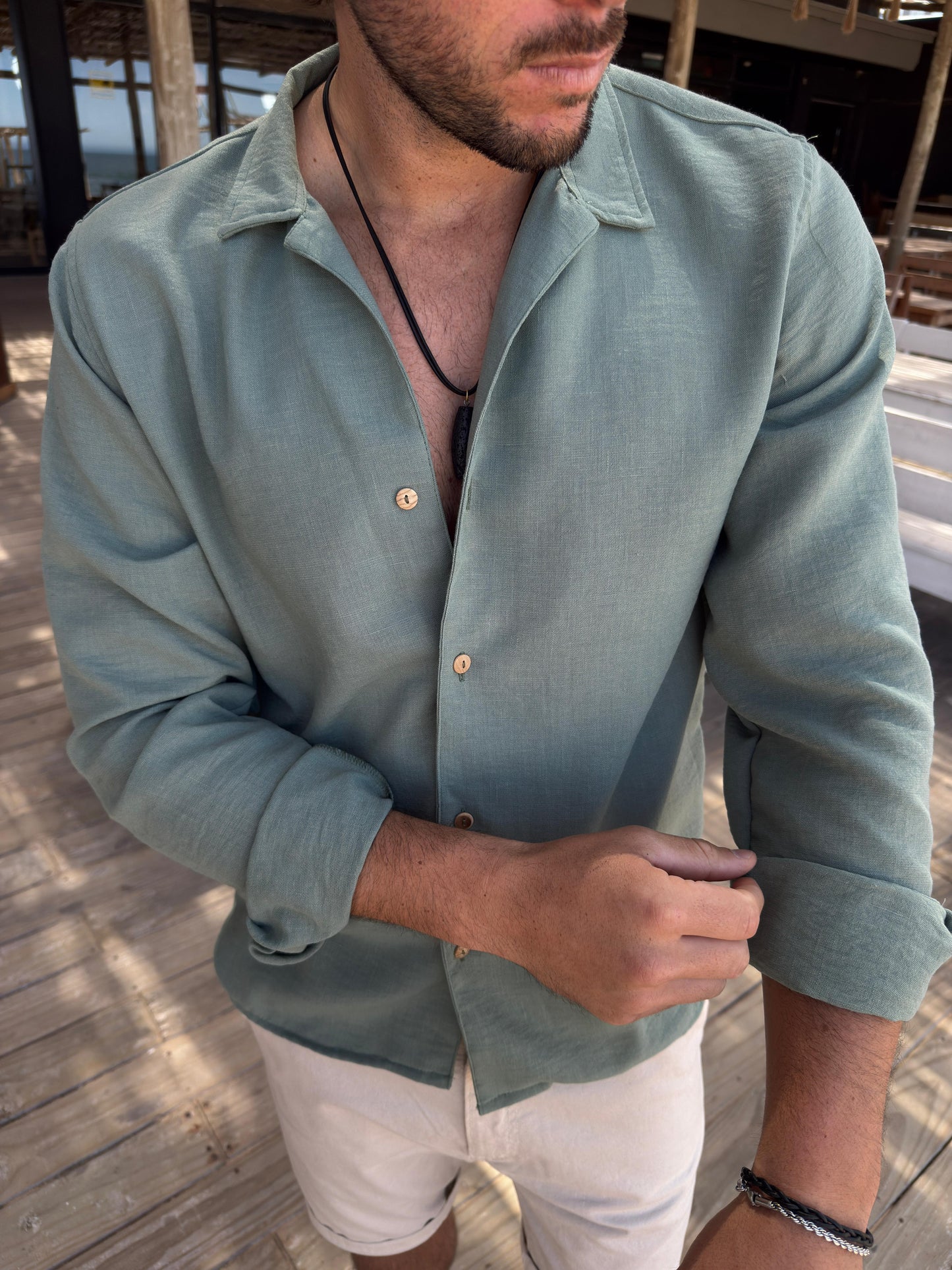 Camisa Fibrana Verde Claro