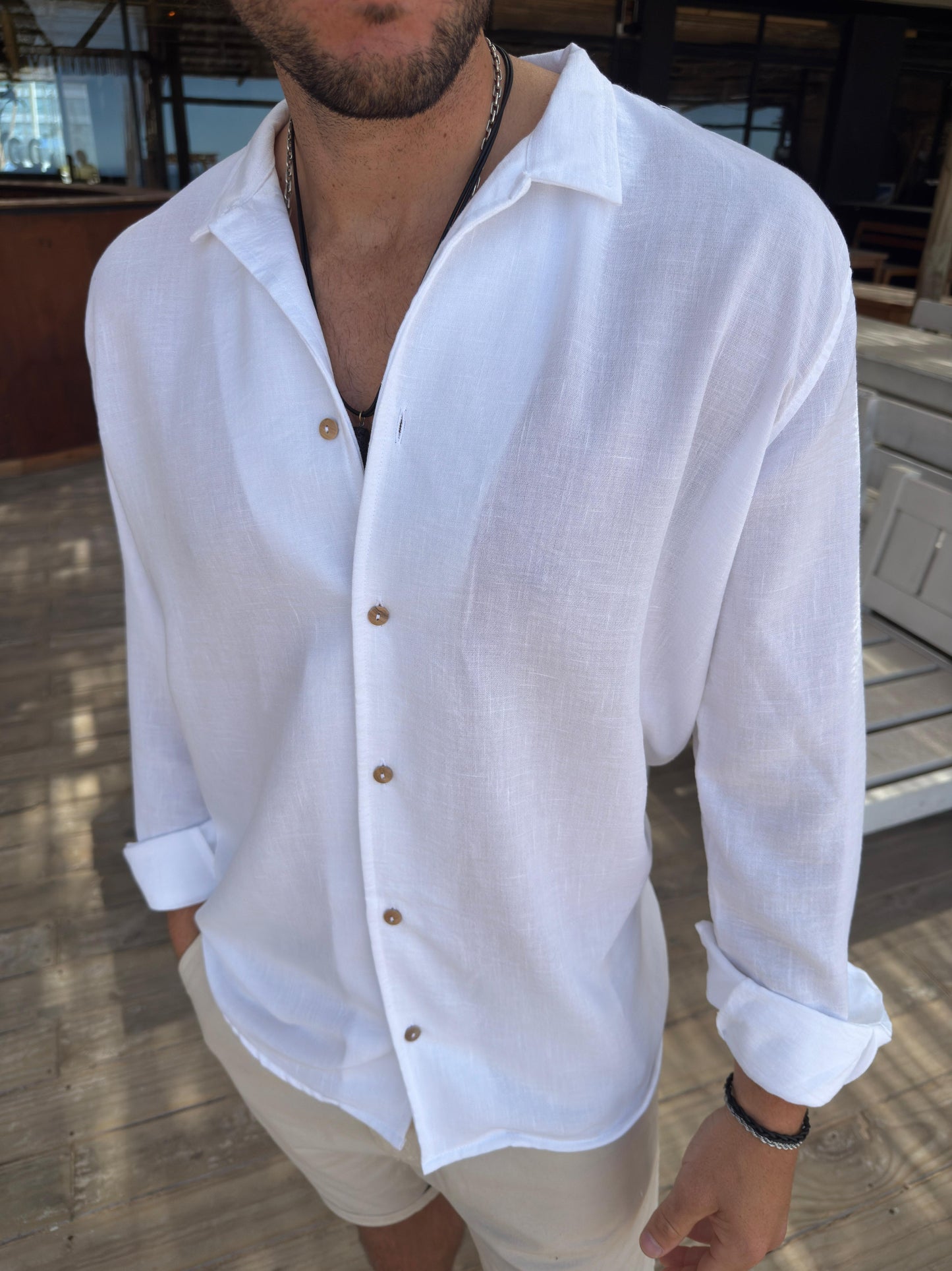 Camisa Fibrana Blanca
