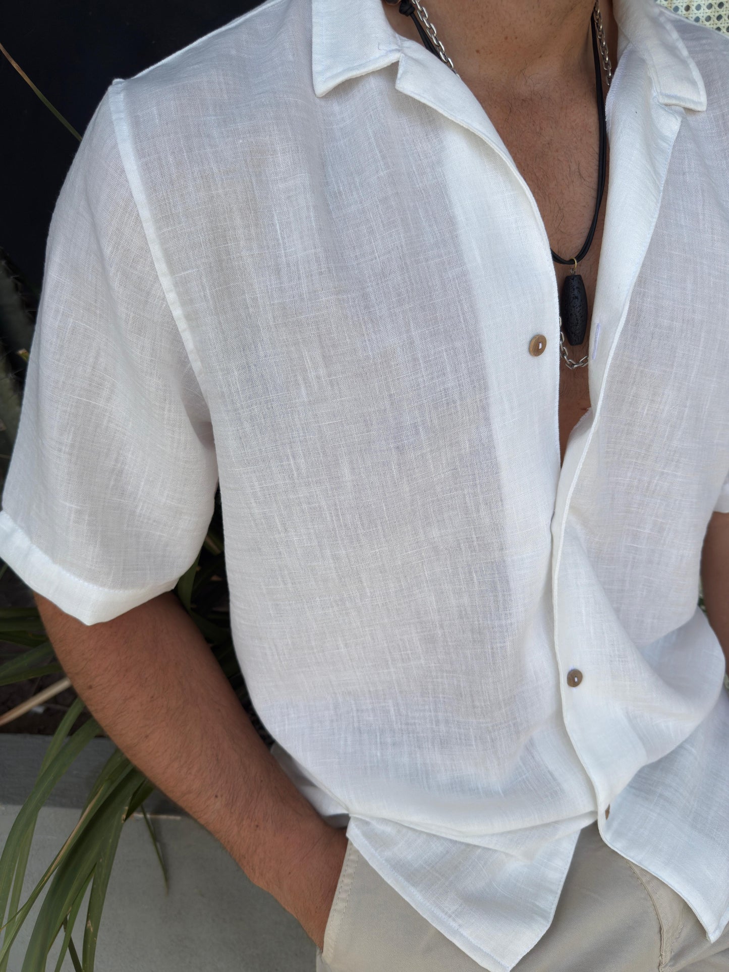 Camisa Fibrana M/Corta Blanca