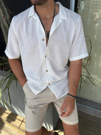 Camisa Fibrana M/Corta Blanca