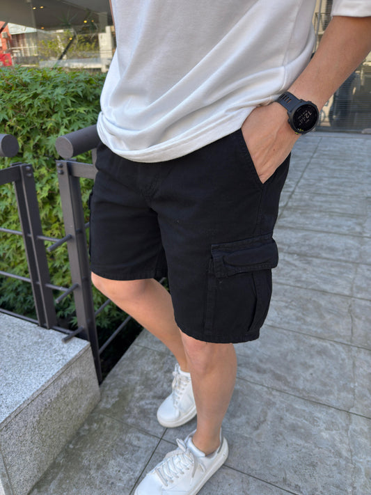 Bermuda Jogger Cargo Black