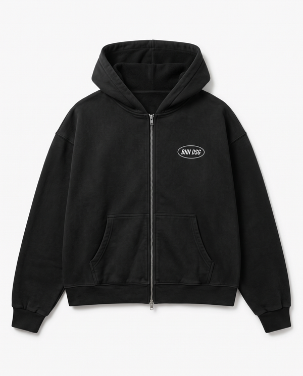 Campera Boxy Black - vista frontal