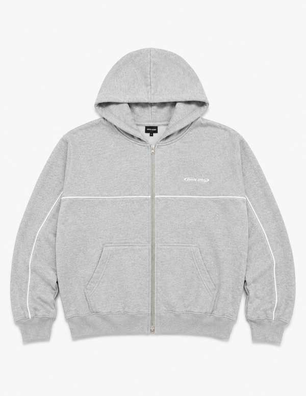Campera Boxy Raya Gris - vista frontal